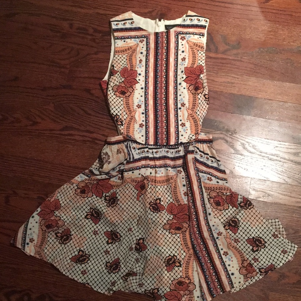 Topshop pattern cut out dress